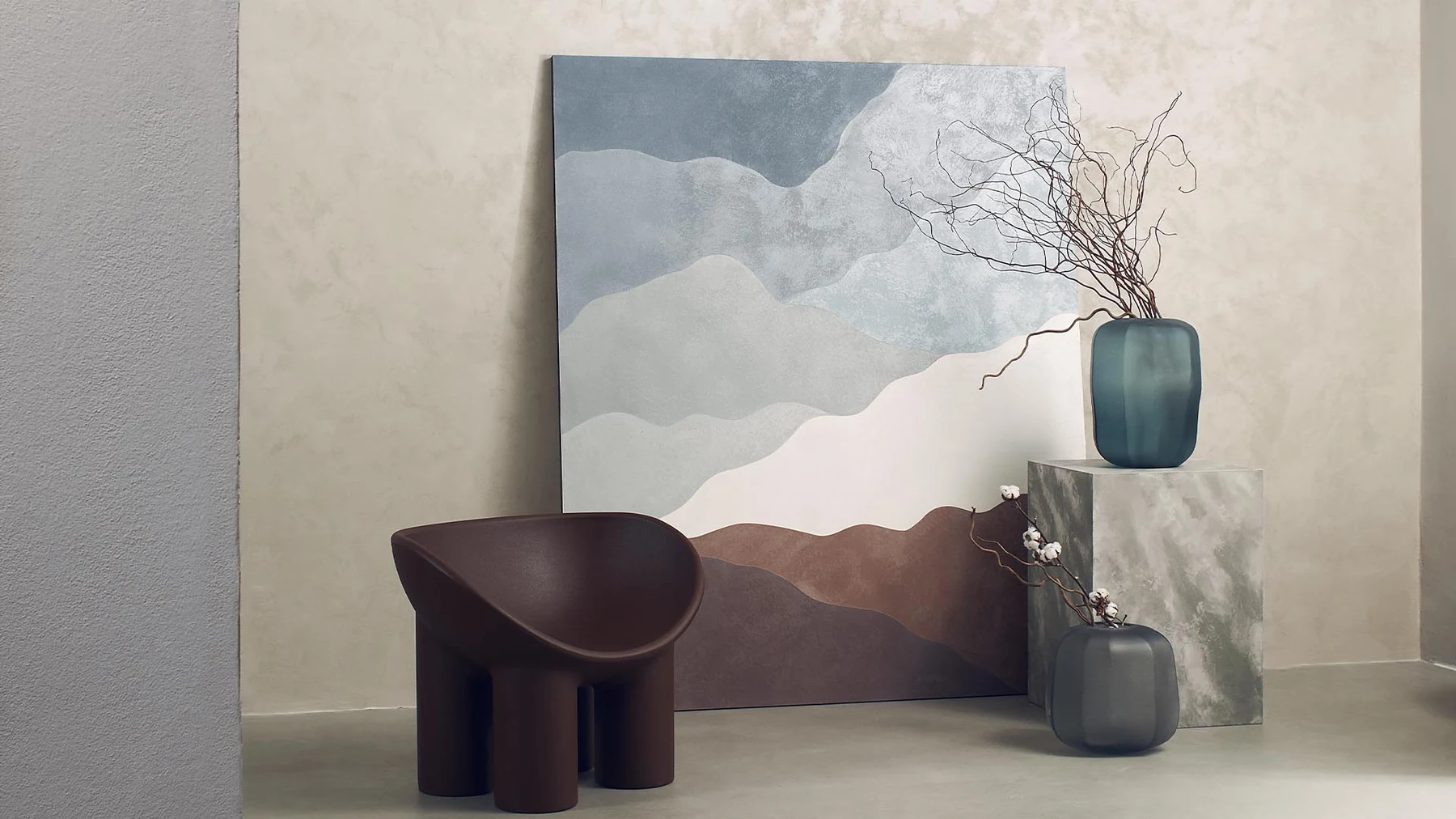 Luce Wall Painting — dekorativ ailənin interyer görünüşü