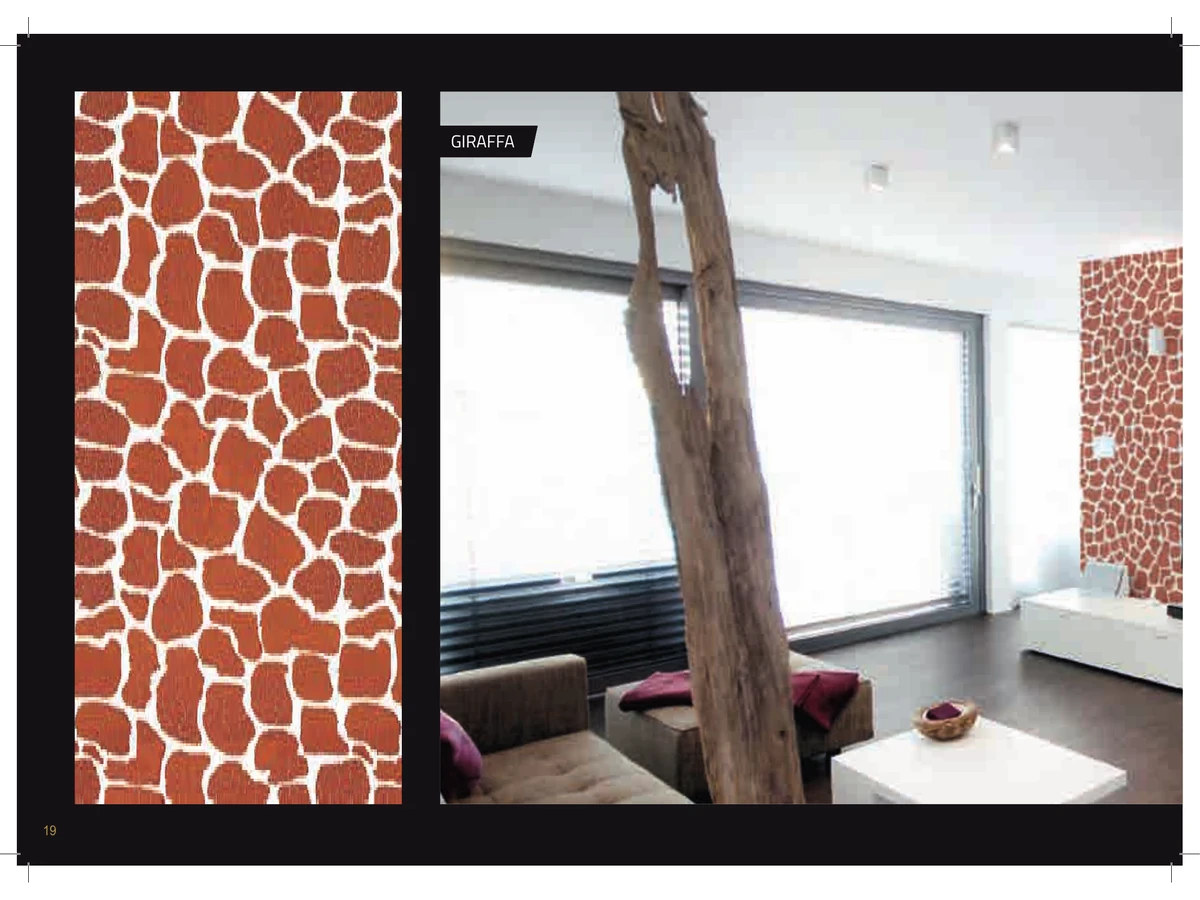 Giraffa teksturalı dekorativ örtüklər səth nümunəsi